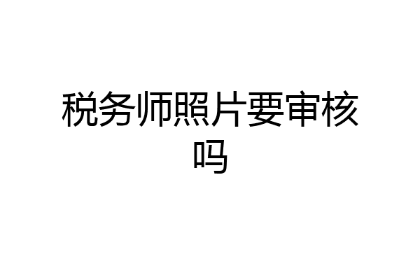 税务师照片要审核吗