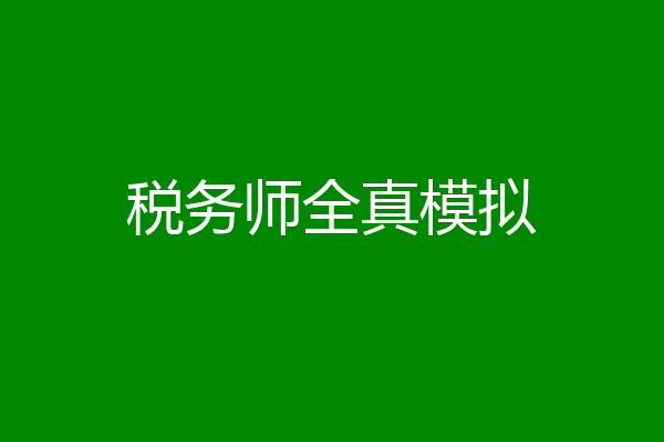 税务师全真模拟