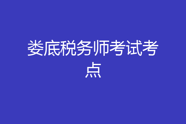 娄底税务师考试考点