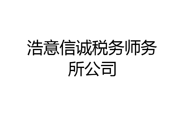 浩意信诚税务师务所公司