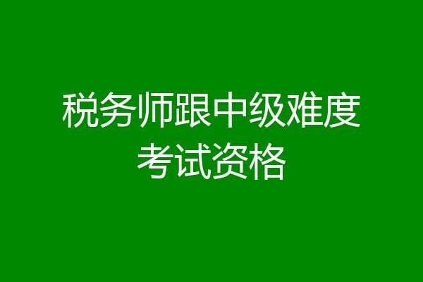 税务师跟中级难度考试资格