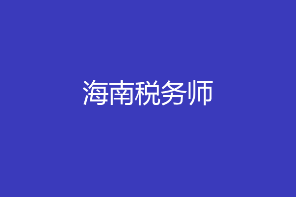 海南税务师