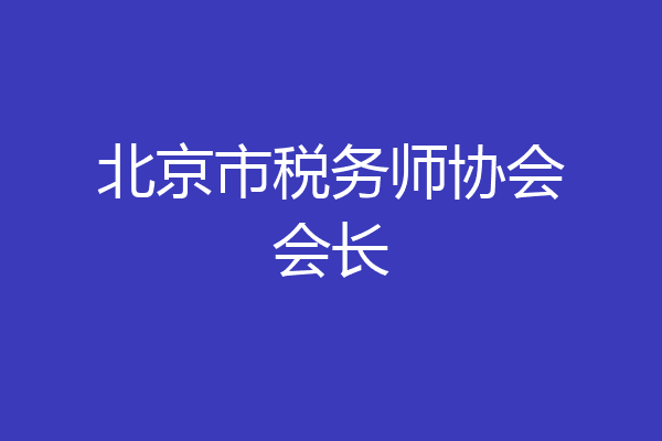 北京市税务师协会会长