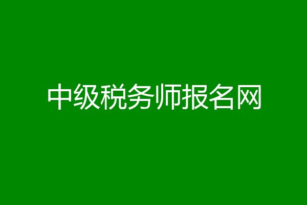 中级税务师报名网