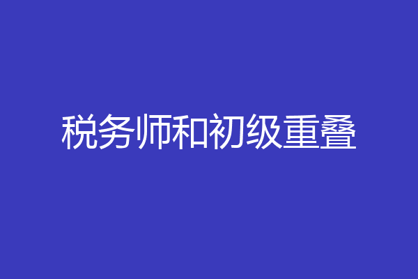 税务师和初级重叠