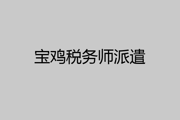 宝鸡税务师派遣