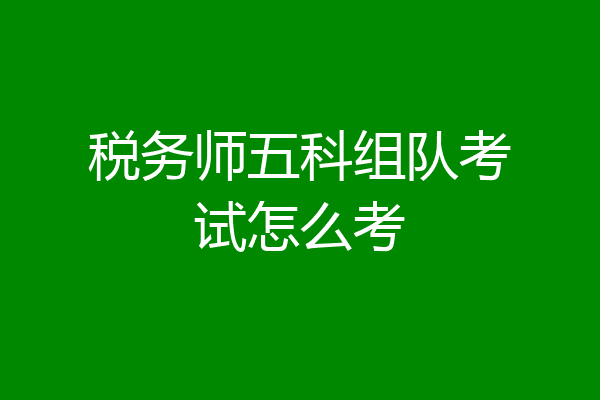 税务师五科组队考试怎么考