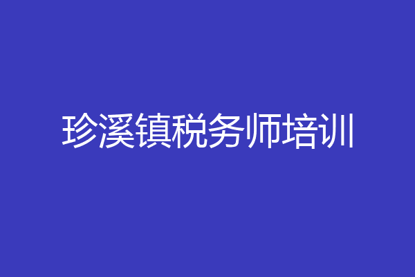 珍溪镇税务师培训
