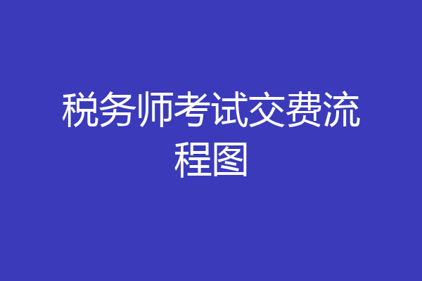 税务师考试交费流程图