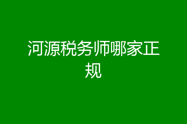 河源税务师哪家正规