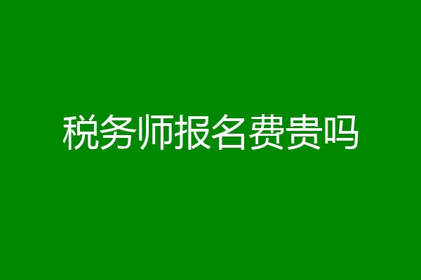 税务师报名费贵吗