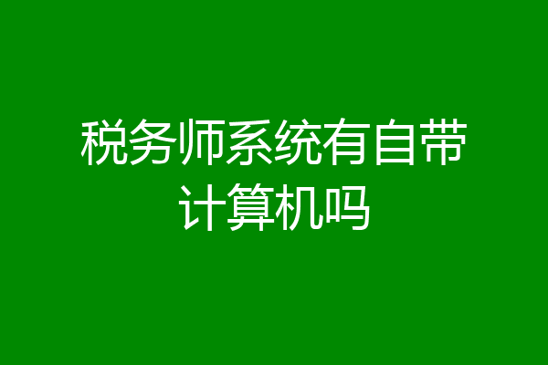 税务师系统有自带计算机吗