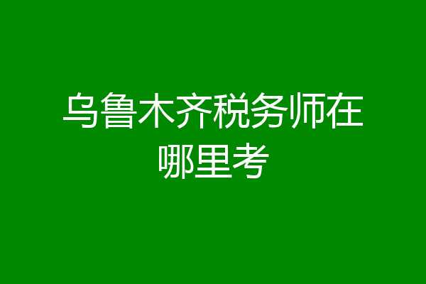 乌鲁木齐税务师在哪里考