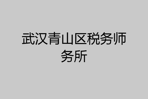 武汉青山区税务师务所