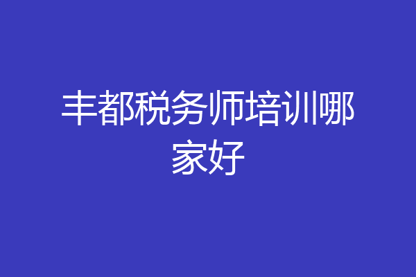 丰都税务师培训哪家好