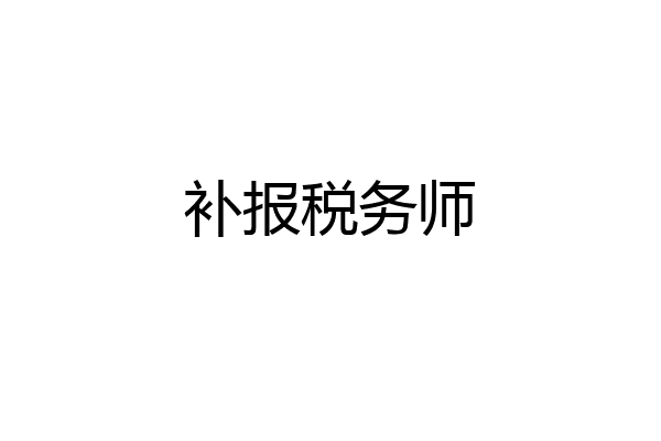 补报税务师