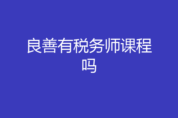 良善有税务师课程吗