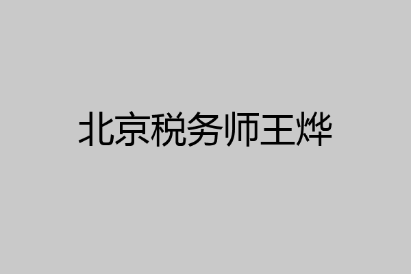 北京税务师王烨