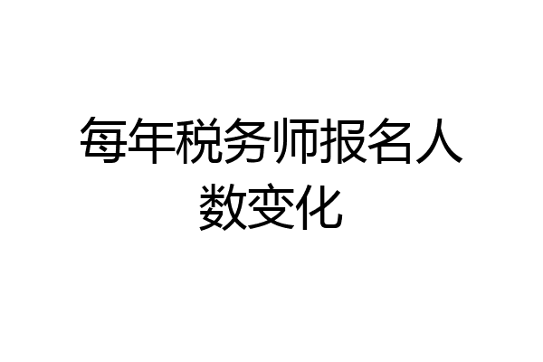 每年税务师报名人数变化