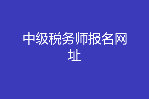中级税务师报名网址