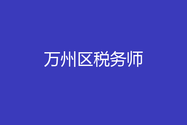 万州区税务师