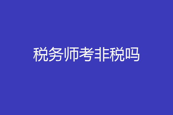 税务师考非税吗