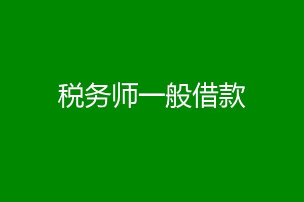 税务师一般借款
