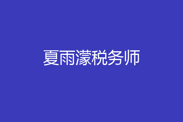 夏雨濛税务师
