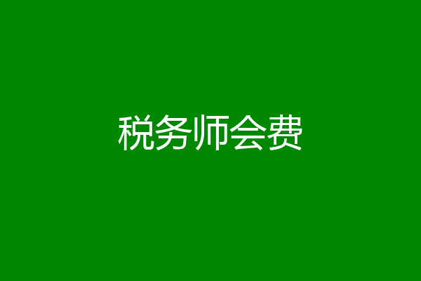 税务师会费