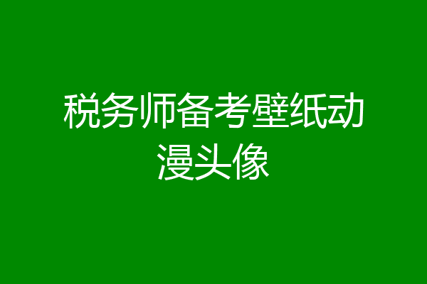 税务师备考壁纸动漫头像