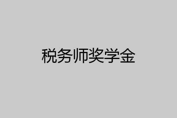 税务师奖学金