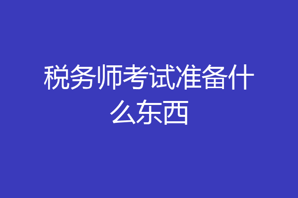 税务师考试准备什么东西