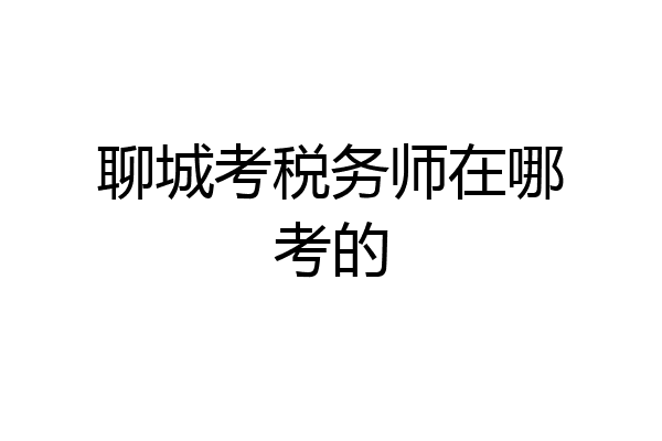聊城考税务师在哪考的