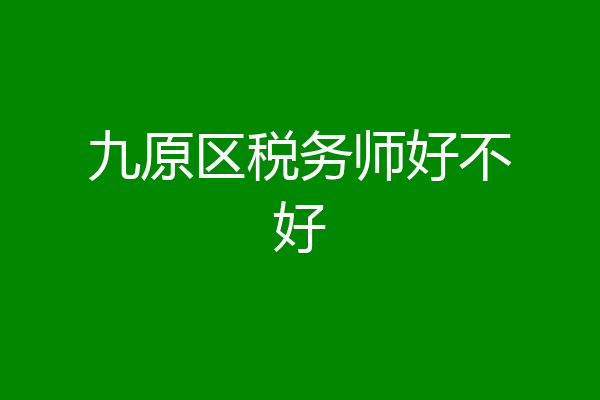 九原区税务师好不好