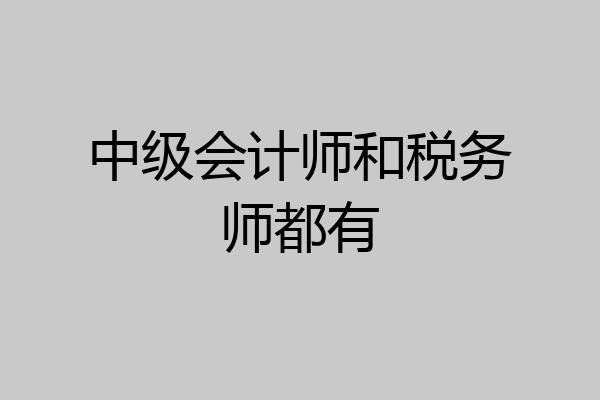 中级会计师和税务师都有