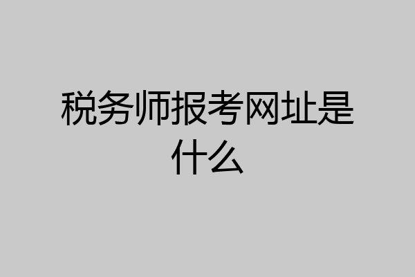 税务师报考网址是什么