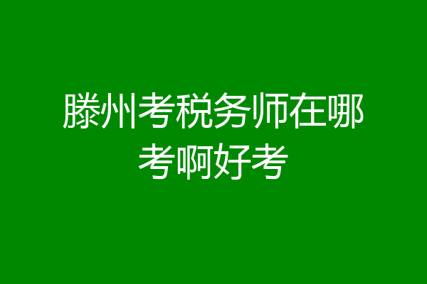 滕州考税务师在哪考啊好考