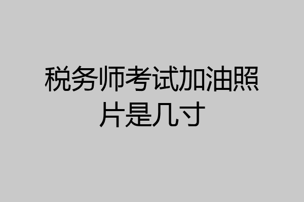 税务师考试加油照片是几寸