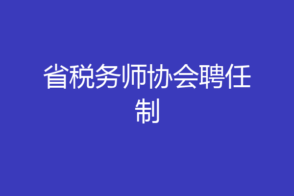 省税务师协会聘任制