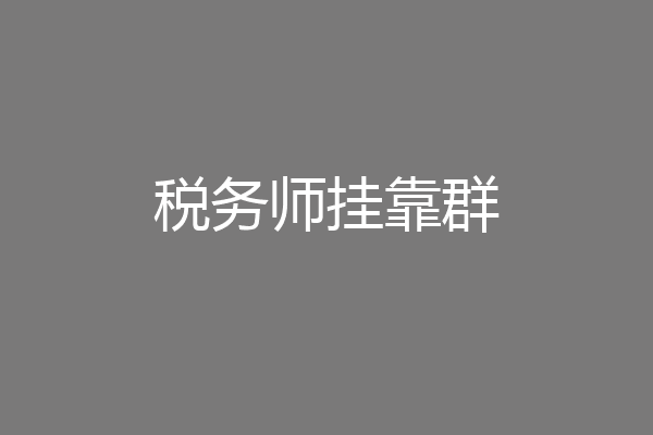 税务师挂靠群