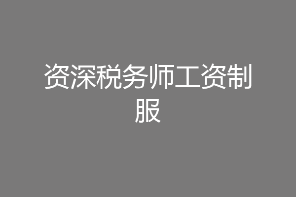资深税务师工资制服