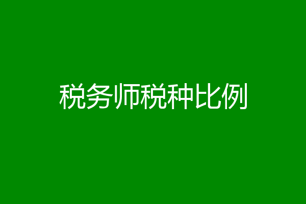税务师税种比例