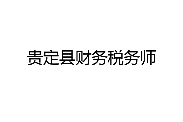 贵定县财务税务师