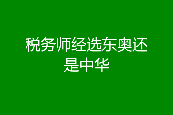 税务师经选东奥还是中华