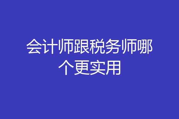 会计师跟税务师哪个更实用