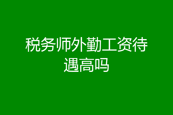 税务师外勤工资待遇高吗