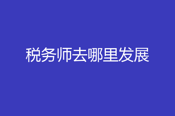 税务师去哪里发展