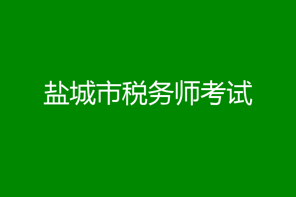 盐城市税务师考试