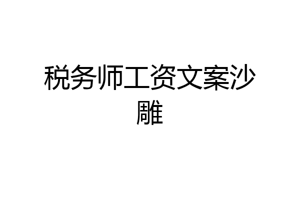 税务师工资文案沙雕