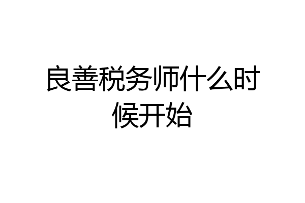 良善税务师什么时候开始